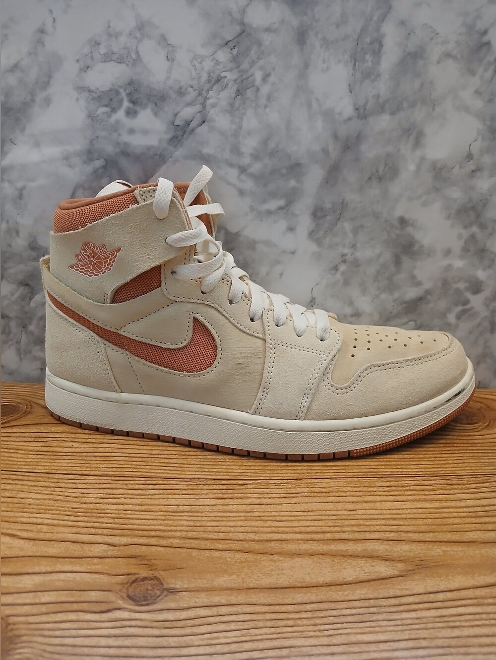 Nike Air Jordan 1 High Top Zoom CMFT- Cream & Rust Orange